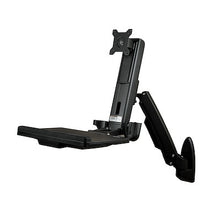 Wall Mount Workstation Articulating Full Motion Standing Desk with Ergonomic Height Adjustable Monitor