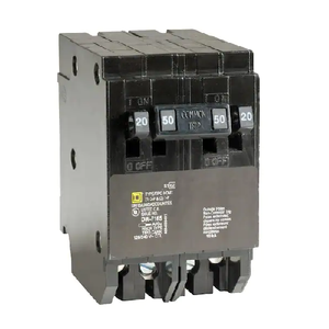 Square D HOMT2020250 2 Pole 50 Amp 1 Pole 20/20 Amp Mini Plug In Quad Tandem Circuit Breaker