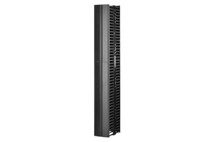 Velocity Double-Sided Black Vertical Cable Manager 7'H 45U Racks 80.5"H x 12"W x 17.8"D CPI 13915-703