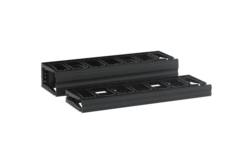 Velocity Single-Sided Black Horizontal Cable Manager 1U x 19