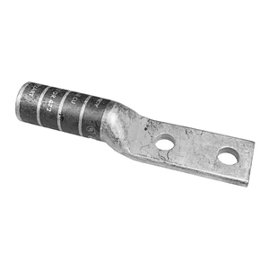 Burndy YA342NT38E16 500 MCM 3/8" Stud 3/4" Stud 2 Hole Standard Barrel Copper Terminal Lug