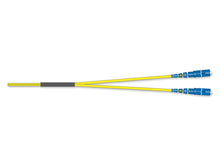 Fiber Optic Jumper, 2 F, SC Duplex to SC Duplex, Zipcord Cable, Riser, 2.0 mm legs  Standard SCUPC Duplex SM CORNING 727202G5120005M
