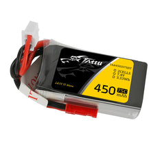 Tattu 450mAh 2S1P 7.4V 75C Lipo Battery Pack With JST-SYP Plug