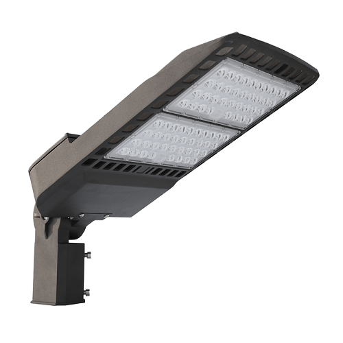 LED Shoebox & Area Light Fixture 150W 50K W/ Yoke Bracket Mount Bronze UL Listed