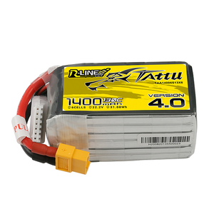 Tattu R-Line Version 4.0 1400mAh 6S1P 22.2V 130C Lipo Battery Pack With XT60 Plug