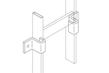 Vertical Wall Brackets; 1.7 in H x 2.2 in D x 1.5 in W CPI 10608-701