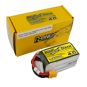 Tattu R-Line Version 4.0 1400mAh 6S1P 22.2V 130C Lipo Battery Pack With XT60 Plug
