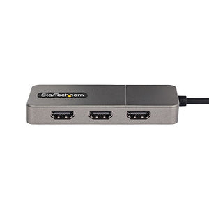 3-Port USB-C MST Hub - USB Type-C to 3x HDMI Multi-Monitor Adapter for Laptop