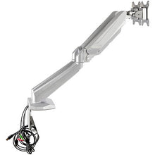 Desk Mount Dual Monitor Arm with USB & Audio Desk Clamp VESA Mount for up to 32 inch Displays 2x USB 2x 3.5mm audio