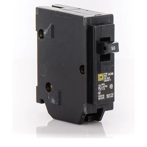 Square D HOM150 1 Pole 50 Amp 120/240 VAC 10 kA Mini Plug On Circuit Breaker