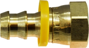 1/4" Stainless Steel Push On Hose Barb X 1/4" F 45/37 Flare Swivel 30231