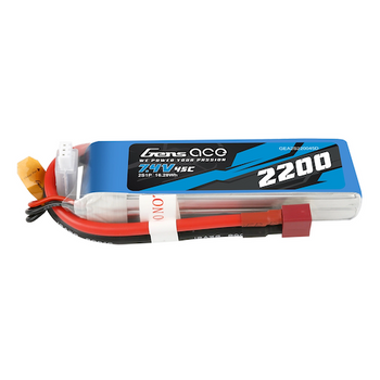Gens Ace 2200mAh 2S1P 7.4V 45C Lipo Battery Pack With Deans Plug