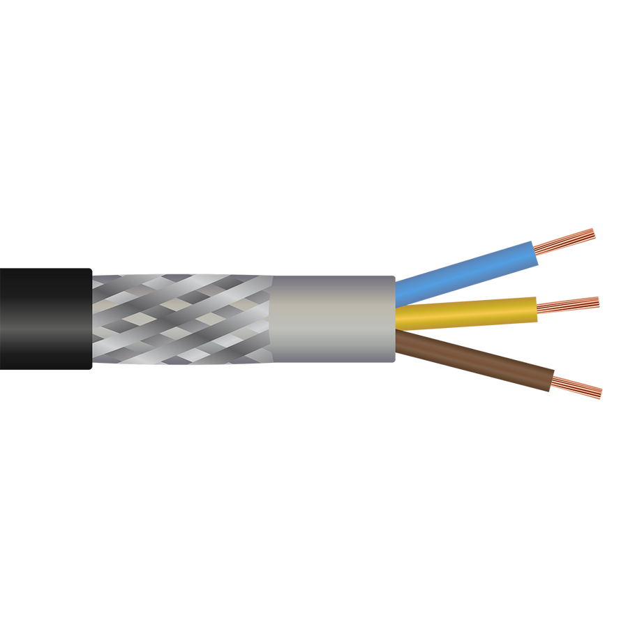 Shipboard Cable TNI-6 12 AWG 3 Conductor Annealed Copper Alloy Coated