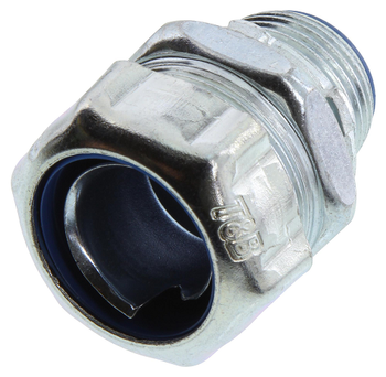 Thomas and Betts 5334-TB 1 in Liquid-Tight Flexible Insulated Metal Conduit Straight Steel Connector