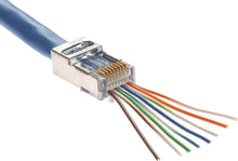Vertical Cable CAT5E Easy Feed RJ45 Shielded Modular Plug 011-019/EZF-100 (Pack of 100)