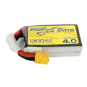 Tattu R-Line Version 4.0 1300mAh 4S1P 14.8V 130C Lipo Battery Pack With XT60 Plug