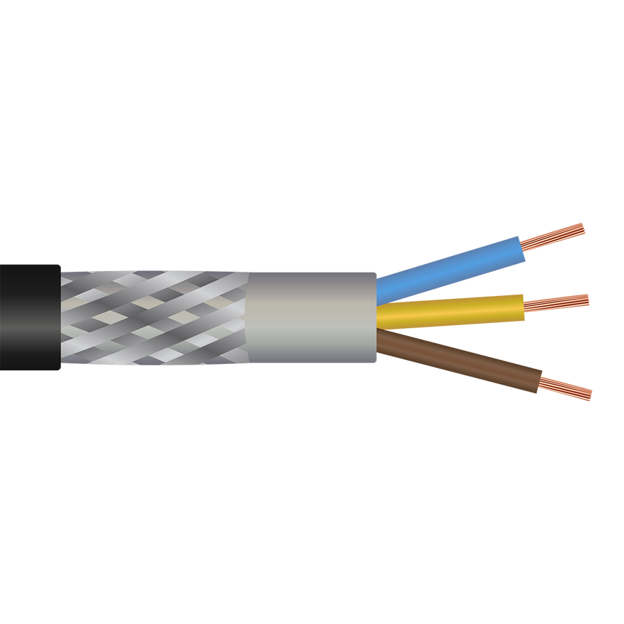 Shipboard Cable MNIA-14-4 14 AWG 14 Conductor Armor Thermoplastic Nylon PVC