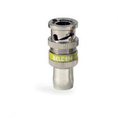 Belden 1694ABHDL 18 AWG Locking for RG-6/U Cable BNC Coax Compression Connector Yellow