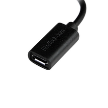 0.33' Micro USB 2.0 to Apple 8-pin Lightning Connector Apple MFi Certified Adapter Black