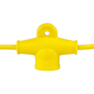 100' 12/3 Plastic Yellow String Light Lamp Holder