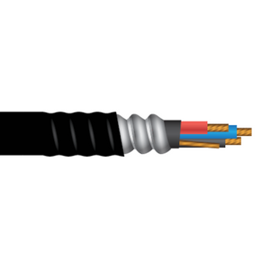 ECS TK03-02 3 AWG 2C Stranded BC Unshielded Interlocking Al Armour PVC 90°C High Voltage 5KV Teck Cable