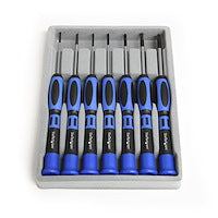 7 Piece Precision Screwdriver Computer Maintenance/Repair Need Tool Kit Blue
