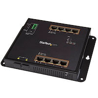 30W Industrial 8 Port Gigabit PoE+ Switch w/2 SFP MSA Slots IP-30/-40 C to 75 C Layer/L2 Switch Hardened GbE Managed