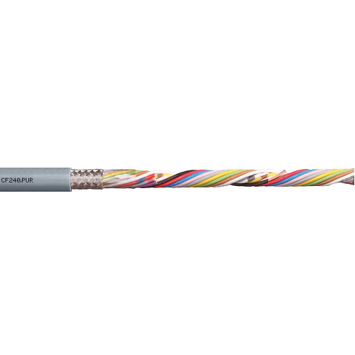 Igus CF240-PUR-01-04 26 AWG 4C Stranded Bare Copper Shielded TC Braid 300V Chainflex® CF240-PUR Data Cable