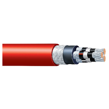NEK-RFOU3C150E-15KV 3 Cores 150 mm² NEK 606 8.7/15KV RFOU Earth Medium Voltage Shipboard Halogen Free Fire Resistant LSZH Cable