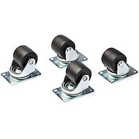 Heavy Duty Casters for Server Racks/Cabinets Set of 4 Universal M6 2" Caster Kit Replacement Swivel Caster Wheels