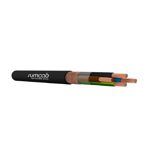 16 AWG 12C Bare Copper Braid Shielded PVC Sumflex® VC4V-K 0.6/1kV Eca CPR Screen Cable
