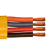 ECS FF10-05 10 AWG 5C 105 x 30 Strand Bare Copper Shielded TC Braid PVC 600V 105°C Flex Flat Festoon Yellow Cable