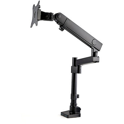 Desk Mount Monitor Arm with 2x USB 3.0 Ports Pole Mount Full Motion Single Arm Monitor