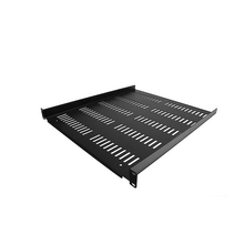 1U Universal Vented Server Rack Shelf Rackmount Cantilever 20" Deep Tray Holds Upto 55lb/25kg for 19" Network Equipment Rack Steel Black