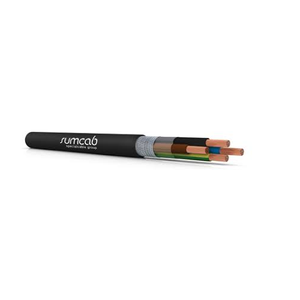 Sumflex® 111000040340000 1 AWG 4C Bare Copper Braid Shielded Concentric PVC RC4V-K 0.6/1kV Screened Cable