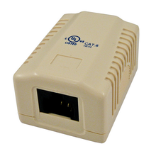 1-Port Surface Mount Box With CAT6 Jack (Pack of 50)