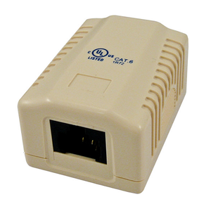 1-Port Surface Mount Box With CAT6 Jack (Pack of 50)