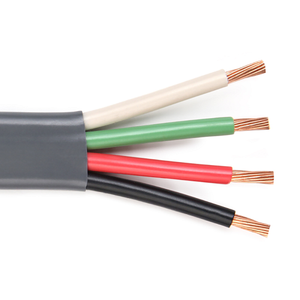 Waytek WD10-4 10 Gauge 4C 19/23 Strand Bare Copper Unshielded Flat PVC 105C 60V Brake Cable