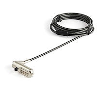 Laptop Cable Lock Nano Slot Compatible 4 Digit Combination Security Cable Lock 6.5ft Serialized Anti-Theft Vinyl