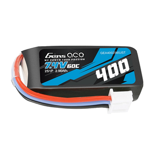 Gens Ace 400mAh 2S1P 7.4V 60C Lipo Battery Pack With JST-XHR Plug