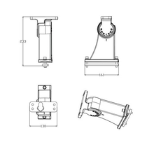 LED White Shoebox Slip Fitter/tenon Mount