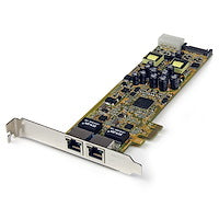 Dual Port PCI Express Gigabit Ethernet PCIe Network Card Adapter Built-in SATA and LP4 Molex power connector