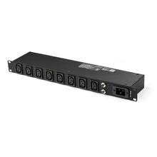 1U 19" 8 Port Rack Mount PDU IEC C13 Socket Rackmount Power Supply/Strip Horizontal Server Rack Mountable Surge Protector