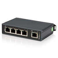 5-Port Industrial Ethernet Switch Wide-range 12-48V DC Terminal Block Input DIN Rail Mountable