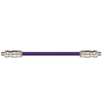 Igus CAT9721006 26 AWG 4P Connector AB-M12 x-coded Bare Copper Shield TC Braid PUR-SPECIAL Harnessed CAT5e Cable