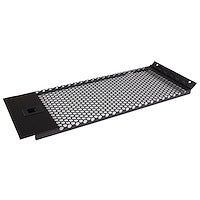 4U Vented Blank Panel with Hinge for Server Racks Front Mount Black