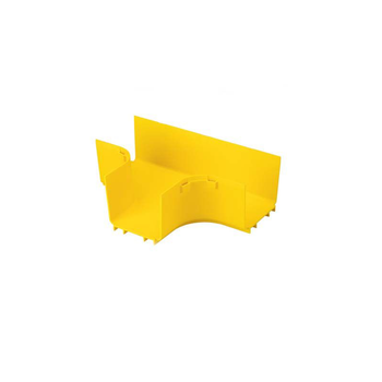 FiberRunner Horizontal Tee Fitting Rigid PVC Yellow Panduit FRT4X4LYL