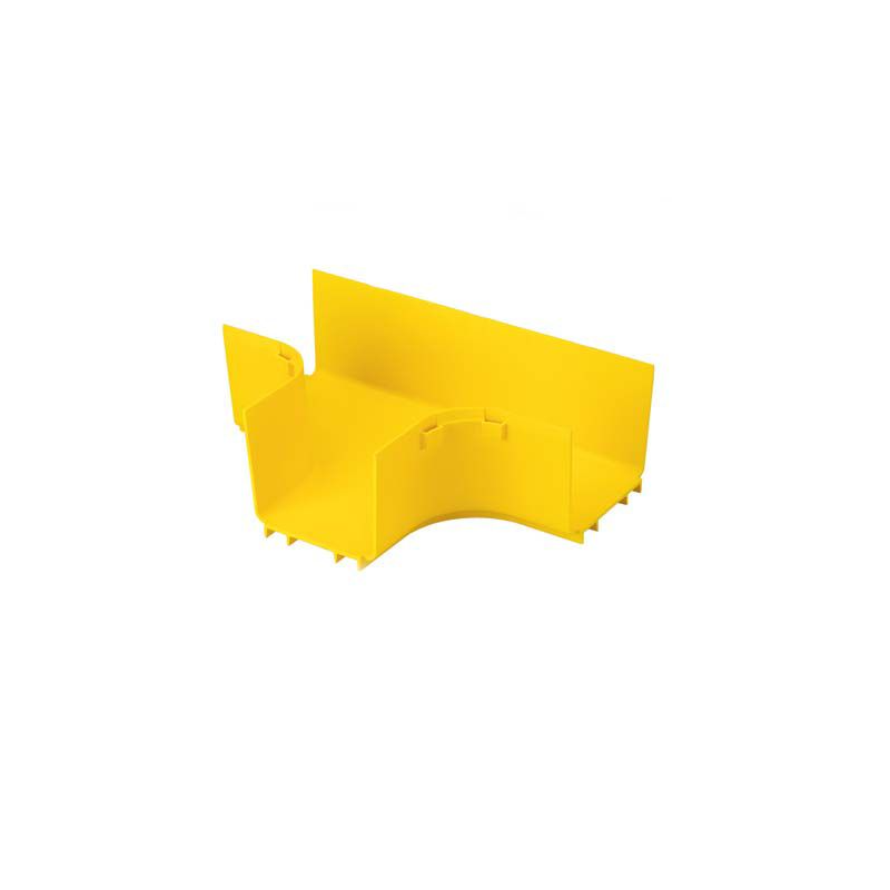 FiberRunner Horizontal Tee Fitting Rigid PVC Yellow Panduit FRT4X4LYL