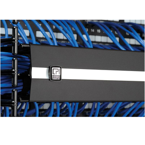 Evolution Single-Sided Black Horizontal Cable Manager 2U x 19" EIA x 8.2"D CPI 35441-702