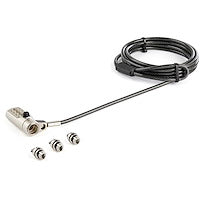 3-in-1 Universal Laptop Cable Lock 4-Digit Combination Laptop/Desktop Security Cable Lock Compatible Wedge Slot Computer